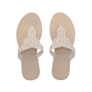 Grendha Cacau Damas Rast Ad Off White Beige 
